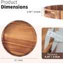 Extra Large Tray for Ottoman 22" Wooden Tray Ottoman Trays Large Acacia Wood Serving Tray with Handles Wooden Trays for Party, Food Serving, Breakfast, Dinner, Coffee Tea, Appetizers