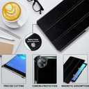 Tri-Fold Case Compatible with Huawei Mediapad M5 8.4 Inch(SHT-AL09/SHT-W12), Includes a Screen Protector - Premium PU Leather Tri-Fold Cover with Auto Sleep/Wake (Black, One Size)
