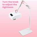UV Foot Lamp with Stand, 78W Hanging Pedicure Lamp, Cordless UV Light for Feet with Sensor, LED Nail Light on an Arm, Wireless Gel Nail Polish Curing for Nails (Whole Floor Lamp) White