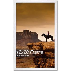 A PLUS MAX 12x20 Picture Frame White Light Weight Wall Mount