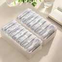 RayHenry 2 PCS Cable Organizer Box with 7 Clear Switch Case, Desktop Charger Cord Storage Organizer Box for Home Office Desk Accessories Wire Organization Stationery Supplies (white)