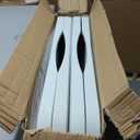 Set of 2 Folding Table 6 FT Lightweight Camping Table Portable Plastic Rectangular Outdoor Dining Table Steel Legs Fold-in-Half with Carrying Handle for Indoor,Picnic,Party,Wedding,Events(White)