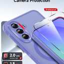 LeYi for Galaxy A36-5G Phone Case: Samsung Galaxy A36 5G Case with Samsung A36 Screen Protector, Galaxy A36 Phone Case Matte Translucent Soft-Touch & Full Body Funda para 36A Cell A 36, Sky Blue