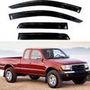 KPY Window Visor Compatible with Toyota Tacoma Extended Cab 1995-2004, Rain Guard Vent Deflectors Tape-On, 1995 1996 1997 1998 1999 2000 2001 2002 2003 2004 (Extended Cab Only)