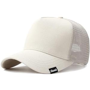 5 Panels High Crown Trucker Hats Mens Outdoor Breathable Full Mesh Snapback Baseball Caps Wide Brim Sun Hats Plus Size Q1037