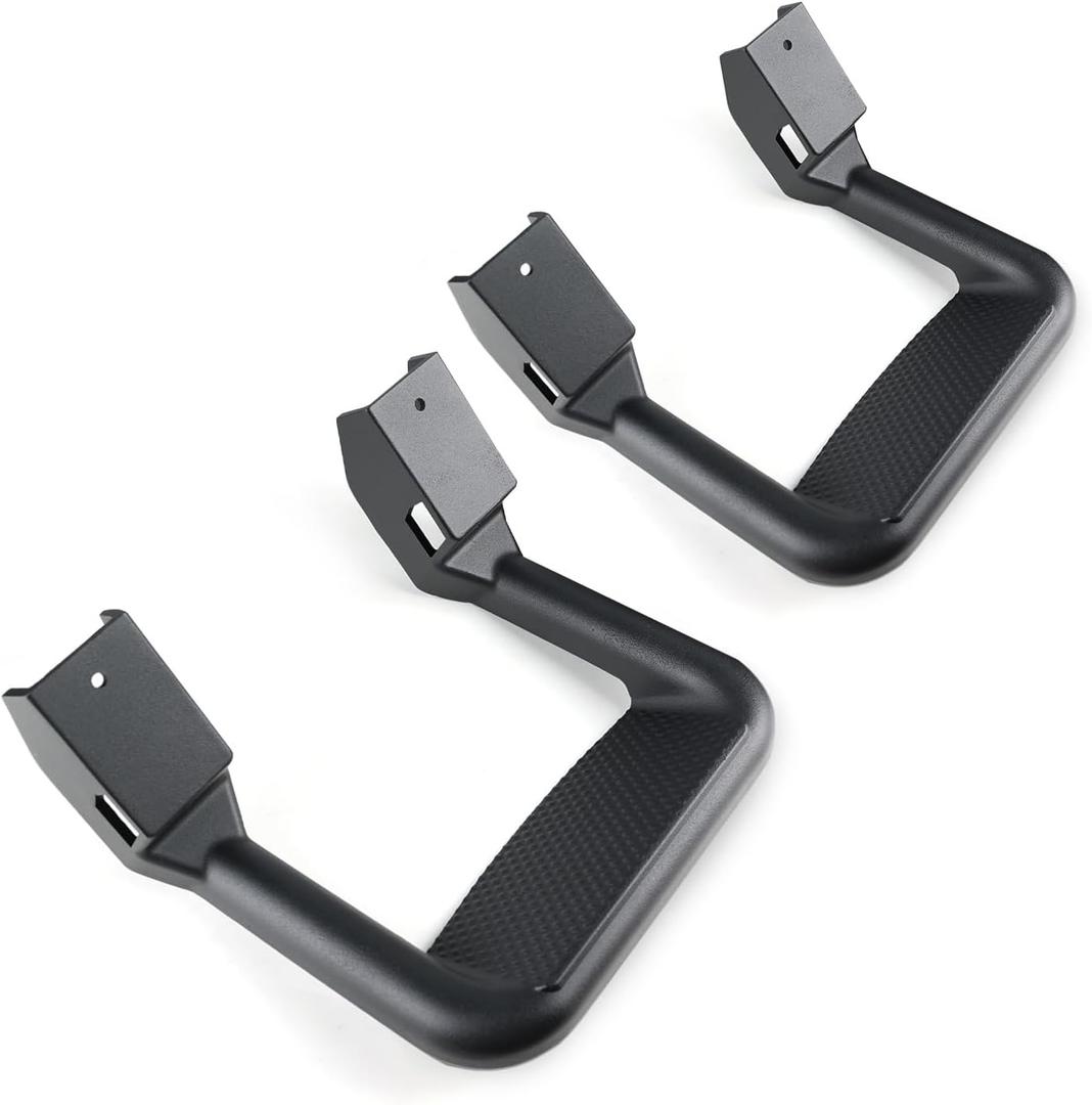 Running Board Compatible for Ford F150 Accessories Side Steps Silverado Step Rail Aluminum Black Powder Coated Universal Set of 2 for Trucks from Chevrolet, Jeep, Dodge, GMC, Toyota, Ram