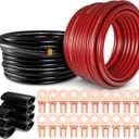 1/0 Gauge Wire(20ft Each - Red/Black) Copper Clad Aluminum CCA - Primary Automotive Wire,Car Amplifier Power & Ground Cable, Battery Cable for Car Audio Speaker,Solar, Auto, RV Trailer & Marine