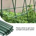 Garden Stakes 57 Inch, Approx 5ft Steel Plant Stakes 25 Pack for Gardening and Farm, 57" Plastic Coated Plant Support for Tomato, Cucumber, Bean, Flower, Potted More Climbing Plants