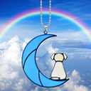 2 x Loss of Dog Sympathy Gift, Pet Memorial Gifts for Dogs, Dog Memorial Gifts, Loss of Pet Sympathy Gift Dog, Sympathy Pet Loss Gift, Pet Remembrance Gift Dog,Yellow Dog On The Moon (Blue Moon Puppy)