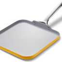 Caraway Square Griddle Pan - 11 Square Pan - Non-Stick Ceramic Coated - Non Toxic, PTFE & PFOA Free - Oven Safe & Compatible with All Stovetops - Marigold