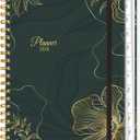 2026 Planner, A5 Weekly and Monthly Planners with Tabs, Spiral Bound Daily Calendar 2026 Planner, Agenda Organizers from Jan. to Dec., Hardcover Habit Tracker Journal 6.18" x 8.5" (Black Gold)