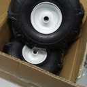 11x4.00-4" Tiller Tire and Wheel, 3/4" Axle Size, 3-1/8" Centered Hub, Compatible with Craftsman & Troy-Bilt Tiller Replacement, 2 Pack-11x4.00-4