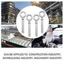 5Pcs Expansion Eye Bolt M8x90mm 304 Stainless Steel Expansion Screws Heavy Duty Ring Lifting Expansion Anchor Eyebolt Closed Hook Wall Concrete Eye Bolt Fasteners (M8*90MM)