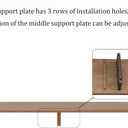 Solid Wood Dual Monitor Stand Riser Walnut Monitor Riser for Desk Wooden Desk Shelf Ergonomic Monitor Stand for Home Office, 45.28 x 9.06 x 3.94 inches