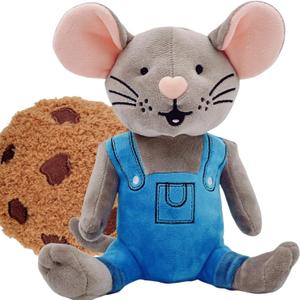 Give Mouse Cookie Plush Toy, Mouse with Cookie, 2-Piece Book Buddy Stuffed Animals for Kids and Teachers