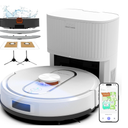 Bagotte Robot Vacuum and Mop Combo, 6000Pa Robotic Vacuum with Mapping, Self-Emptying Station for 90 Days Hands-Free Cleaning, LiDAR Navigation,Wi-Fi/App/Alexa Voice Control, for Carpets Hard Floors