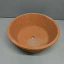 HomArt Rustic Terra Cotta Bulb Pot, Large, Antique Red, 1-Count