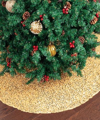 Mr. Pen- Christmas Tree Skirt, 36 inch, Gold, Christmas Skirts for Xmas Trees Gold