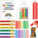 40 Set 360 Pcs Welcome Back to School Gifts for Students Motivational Rainbow Pencils Erasers Teacher Mail Cards First Day of School Meet The Teacher Gifts for Students Party Supplies