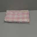 Romanstile Spring Pink Gingham Tablecloth Rectangle, Outdoor Waterproof Heavy Duty Linen Cotton Checkered Table Cloth with Tassel, Wrinkle Free Plaid Table Cover for Easter Picnic Party - 55 x 84 Inch