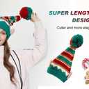 LMLALML Christmas Hats for Women, Kids and Men Elegant Knitted Warm Funny Beanie for New Year Festive Holiday Party (One Size, Christmas Stripe-adult)