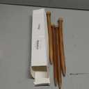 MTLEE 6 Pcs Large Knitting Needles Jumbo Straight Wooden Knitting Needles 3 Sizes Extra Large Weaving Tool for Chunky Yarn Beginner DIY Fabric Crafts Crochet 15mm 20mm 25mm (Brown)