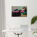 Don't Rush Me Altered Wall Art,Vintage Victorian Portrait Girly Prints Painting Posters,Antique Female Pink Graffiti Poster Wall Decor Aesthetic for Bedroom Dorm 8x12inch Framed