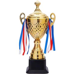 Juvale Gold Trophy Cup - Tournament & Championship Trophy Award - Versatile Awards for Soccer, Basketball & Golf - Rewards for Adults & Kids - 15.2 x 7.5 x 5 in