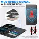 SHIELDON Wallet Case for iPhone 17 Pro 6.3" 2025 | Genuine Leather | Flip Magnetic Cover | RFID Blocking Credit Card Holder | Kickstand | Soft Shock-Absorbent Interior Shell | Black