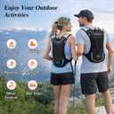 2 Pack Hydration Backpack Pack with 2L Hydration Bladder, TNYSPORT Lightweight Breathable Water Backpack with 3 Layer Pockets, Reinforced Shoulder Straps for Hiking Running Cycling