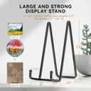 IPAME 12 Inch Large Plate Stands for Display - Metal Picture Frame Easel Stands for Plates, Books, Platters, Plaques, Decor (2 Pack)