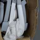 MoreFeel Collapsible Baby Bathtub for Newborn with Thermometer & 1 Hooded Towel & 1 Soft Floating Cushion,Portable Travel Bathtub with Drain Hole, Durable Foldable Baby Tubs for Infants to Toddler (Grey)