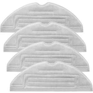 Home Times Vacuum Mop Replacement Pads For Roborock MaxV/ S7 MaxV Plus/ S7 MaxV Ultra/ S7/ S7+ Reusable Hard Floor Cloth Expert Wet Replacement Microfiber Soft Pad (4 Silver Ion Mop Pads)