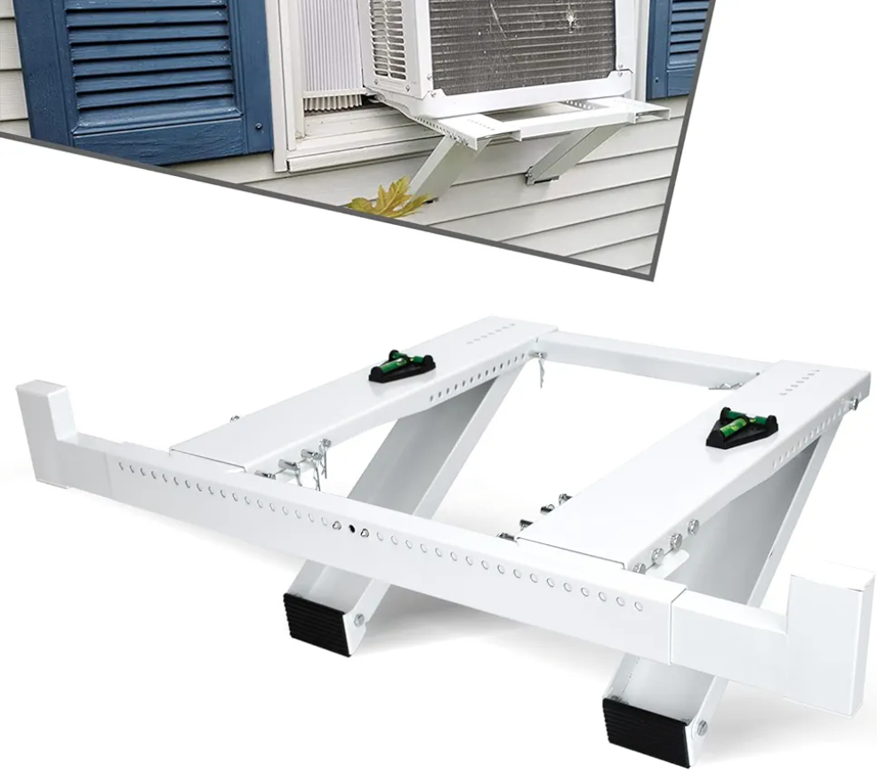 TOPOWN Air Conditioner Support Bracket, AC Support Bracket Window Ac Bracket No Drilling Ac Brackets for Windows No Drill-Holds Up to 200 lbs – for RV and Home Fits Single Or Double Hung Windows