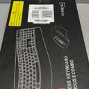 Wireless Keyboard and Mouse Combo, 2.4G Full Size Wave Keys Ergonomic Keyboard with Wrist Rest and 3-Level DPI Adjustable Wireless Ergonomic Mouse for Windows, Mac OS Desktop/Laptop/PC(Black)