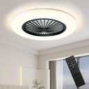 Flush Mount Ceiling Fan with Lights,Modern LED Ceiling Fan,3 Color Temperatures & 6 Speed Remote Control,Quiet Reversible Motor,Low Profile Ceiling Fan for Bedroom Living Room Patio Kitchen