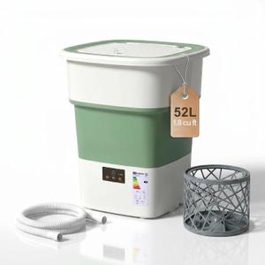 1.8 Cu.Ft Portable Washing Machine, Foldable Washer With 150W Motor | Large Capacity Washer With 150W Motor & Spin Basket For Apartments, RVs, Camping & Travel. Folds For Easy Storage