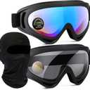 Aorplim Ski Goggles 2 Pack, Ski Mask and Snowboard Goggles, Snow Ski Goggles with Face Mask for Men Women Kids Boys Girls, Snowboard goggles with UV400/ABS/TPU Protection and Anti-scratch/Anti-fog