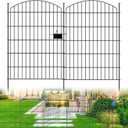 10 Panel No Dig Metal Garden Fence 40"H x 23.6'L Dog Fence Outdoor for Yard