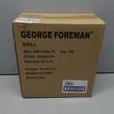 George Foreman 4-Serving Removable Plate Electric Grill and Panini Press, George Tough Non-Stick Coating, Drip Tray Catches Grease, Black