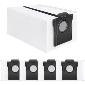 5Pcs for Dreame Robotic Vacuums Automatic Bag Cleaning Base, Reusable 3.2 Liter Capacity, Zipper Closure Cleans Dustbags,Compatible With Dreame Model,L10s Ultra/L20/X30/X40/X50