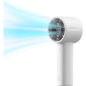 JISULIFE Handheld Turbo Fan, 5000mAh Rechargeable Portable Fans,Up to 28 Hours Working,5 Speed Strong Wind,Personal Mini Fan for Travel Outdoor Camping Beach MakeupGray (LED Display)