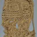 Milumia Women's Crochet Swimwear Cover Up Skirt High Waisted Fringe Hem Beach Skirts M