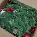 Christmas Garland with Lights, 9FT 30 LED Prelit Christmas Garland with Pinecones, Flowers, Bows, Outdoor Indoor Christmas Decorations Garland Battery Operated with Timer for Stairs, Mantel, Door, Window