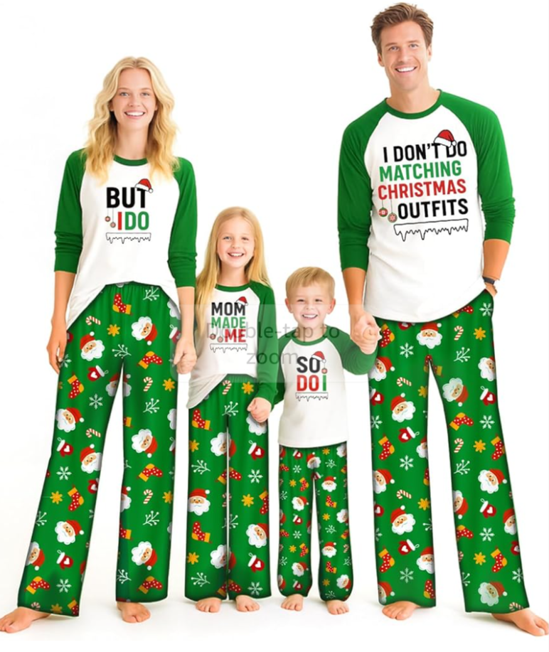 Matching Christmas Pajamas for Family Sets Holiday Jammies Sleepwear Christmas Pjs for Women Men Couples,Men's Large