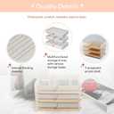 Jewelry Box For women, 3 Layer Large Jewelry Organizer With Acrylic, Multi-Function Storage Box, Accessory Holder With 3 Drawers, For Earrings Necklace Ring Bracelet