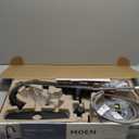 Moen Essie Matte Black Single Handle Pull-Down Sprayer Kitchen Faucet with Soap Dispenser, Reflex and Power Clean Technology, 87014BL