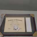 ELSKER&HOME 11x17 Diploma Frames with Tassel Holder for 8.5x11 Certificate Document Shadow Box, Mahogany Frame, Degree Double Mat, Black with Gold Rim