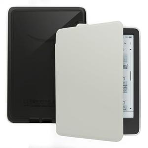 HOICHOE Case for All-New 7" Kindle Paperwhite 12th Gen 2024&Kindle Colorsoft Signature Edition,PU Leather Cover and Transparent Hard Back Shell,with Auto Sleep/Wake,Creamy White