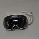 Lamicall Ski Goggles with 3X Anti-Fog - 100% UV Protection, OTG, Gifts for Skiing, Snowboard, Snowmobile, Men, Women (White Frame - Silver Lens)